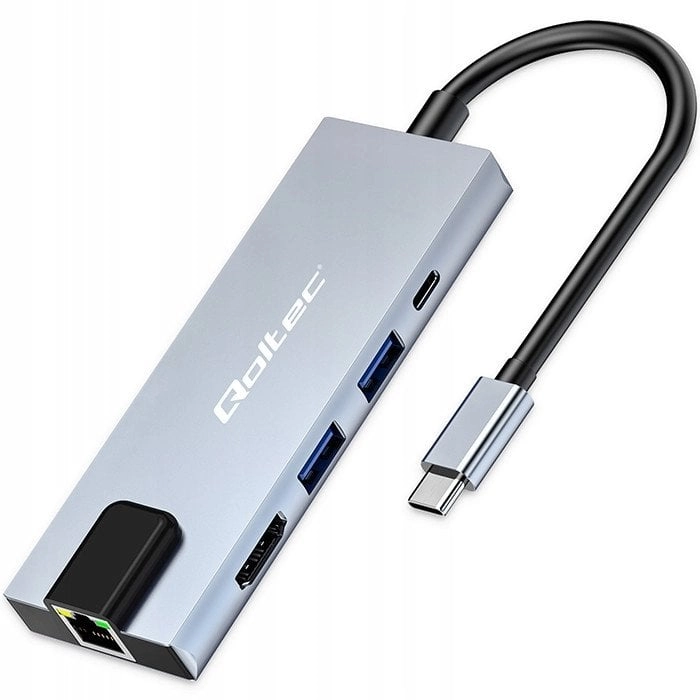 Qoltec Hub Adapter USB-C 5w1 USB-C