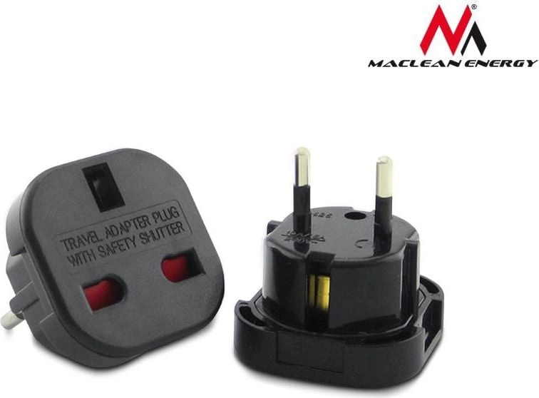 Przejściówka adapter EU na UK czarna