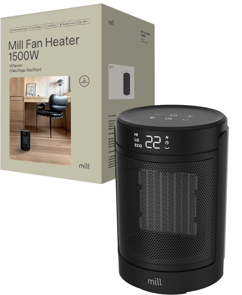 Mill FH1500BLACK Ceramic fan heater 1500