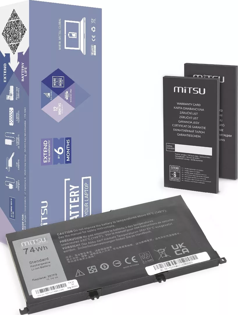 Bateria Mitsu Bateria 357F9 do Dell