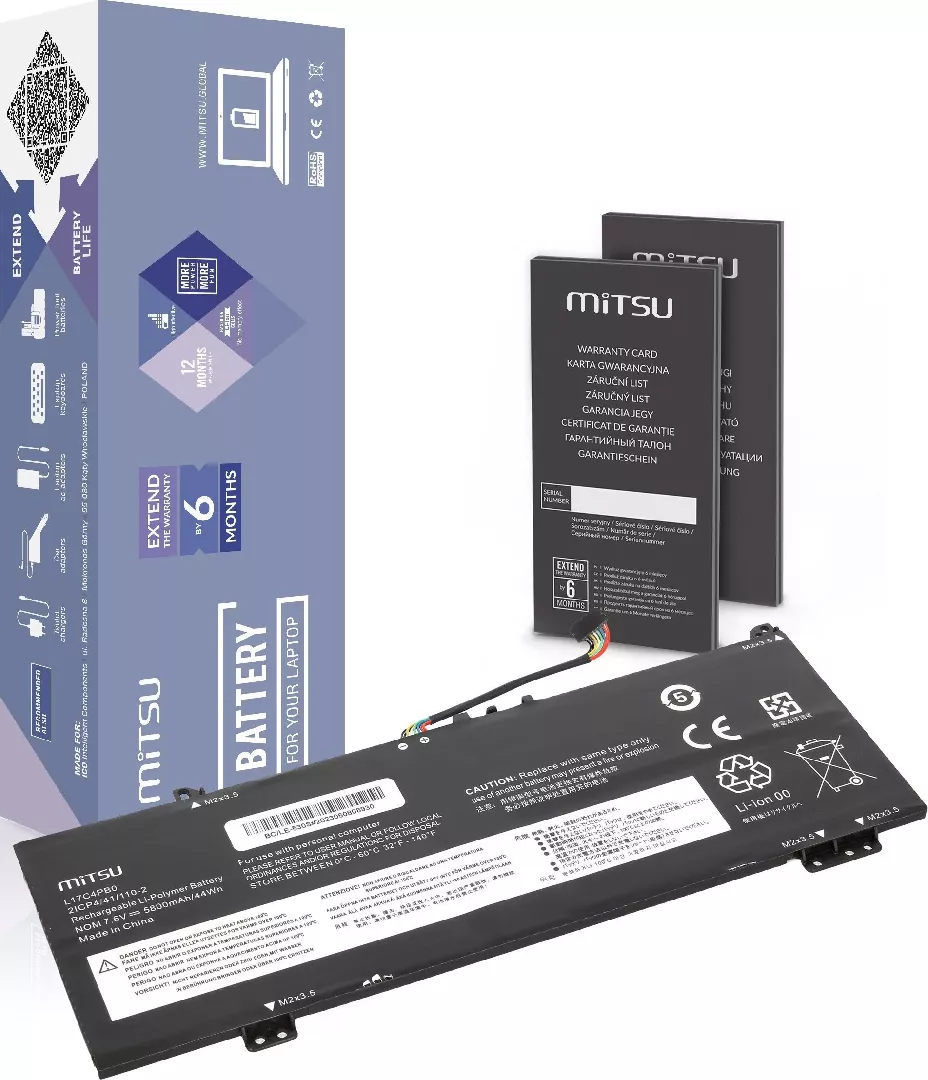 Zasilacz do laptopa Mitsu Bateria L17C4PB0