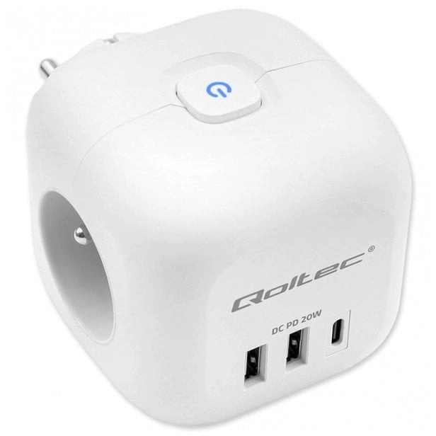 Qoltec Kostka zasilająca przedłużacz 6w1 z