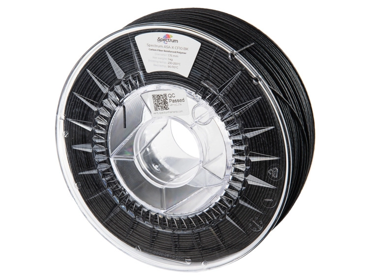 Filaments ASA-X + CF10 melns 1kg