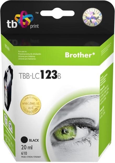 Ink for Brother LC123 Black TBB-LC123B