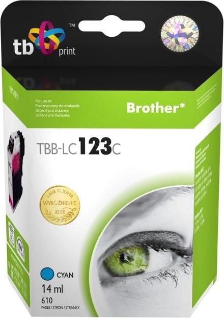 Ink for Brother LC123 Cyan TBB-LC123C