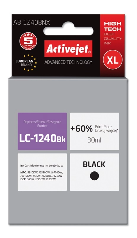 Activejet AB-1240BNX ink (replacement for Brother