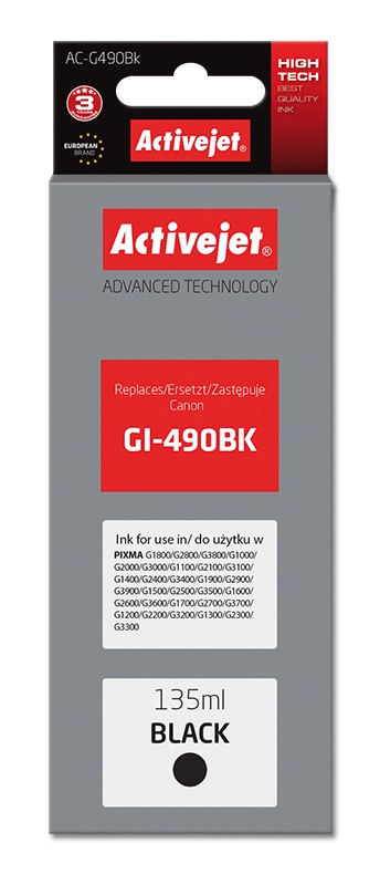 Activejet AC-G490Bk ink for Canon printer