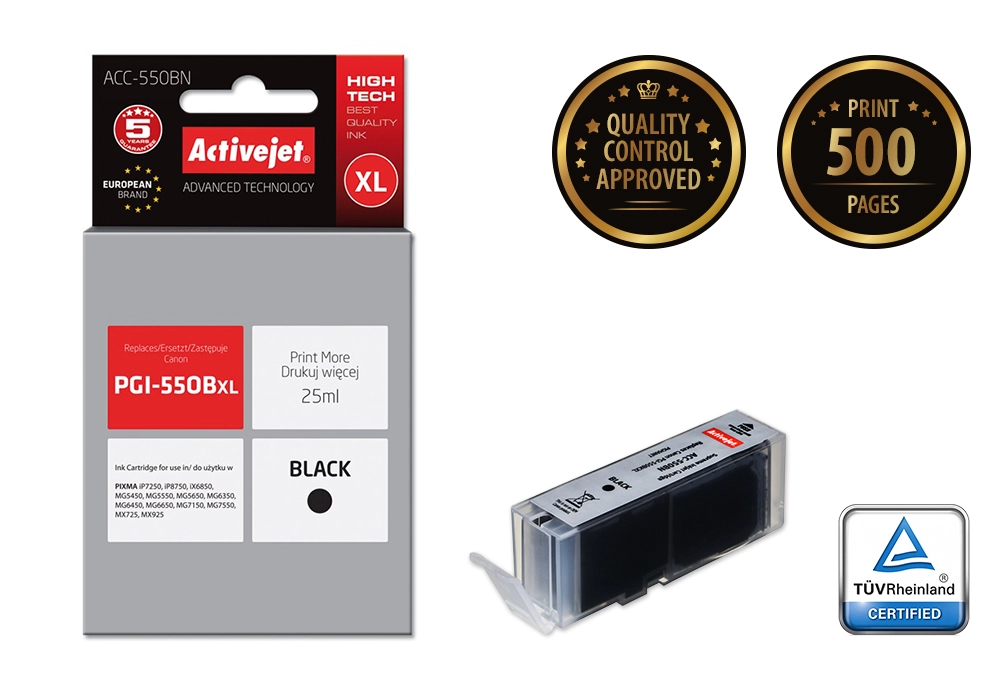 Activejet ACC-550BN ink (replacement for Canon