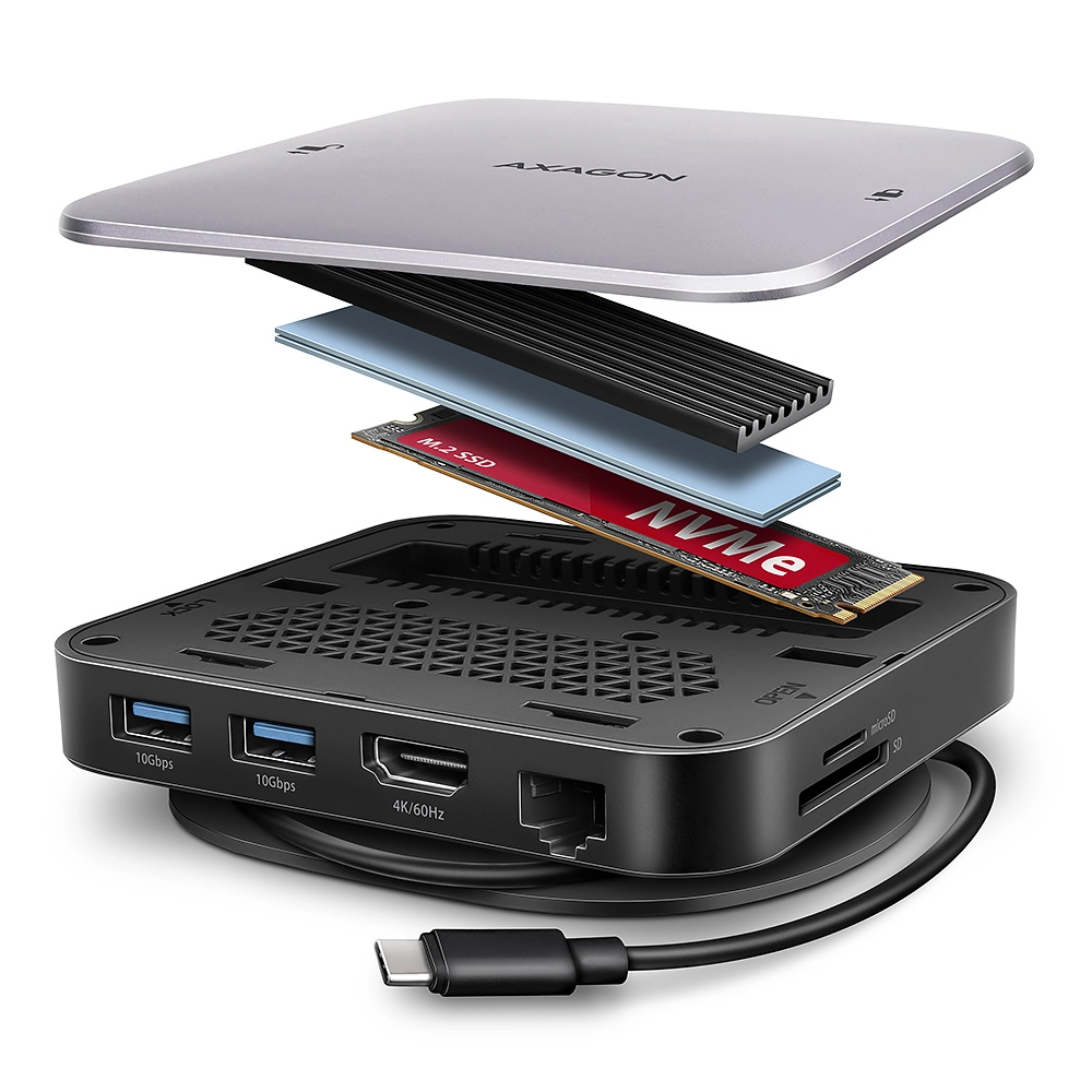 Axagon HMC-UFO USB-C Hub M.2
