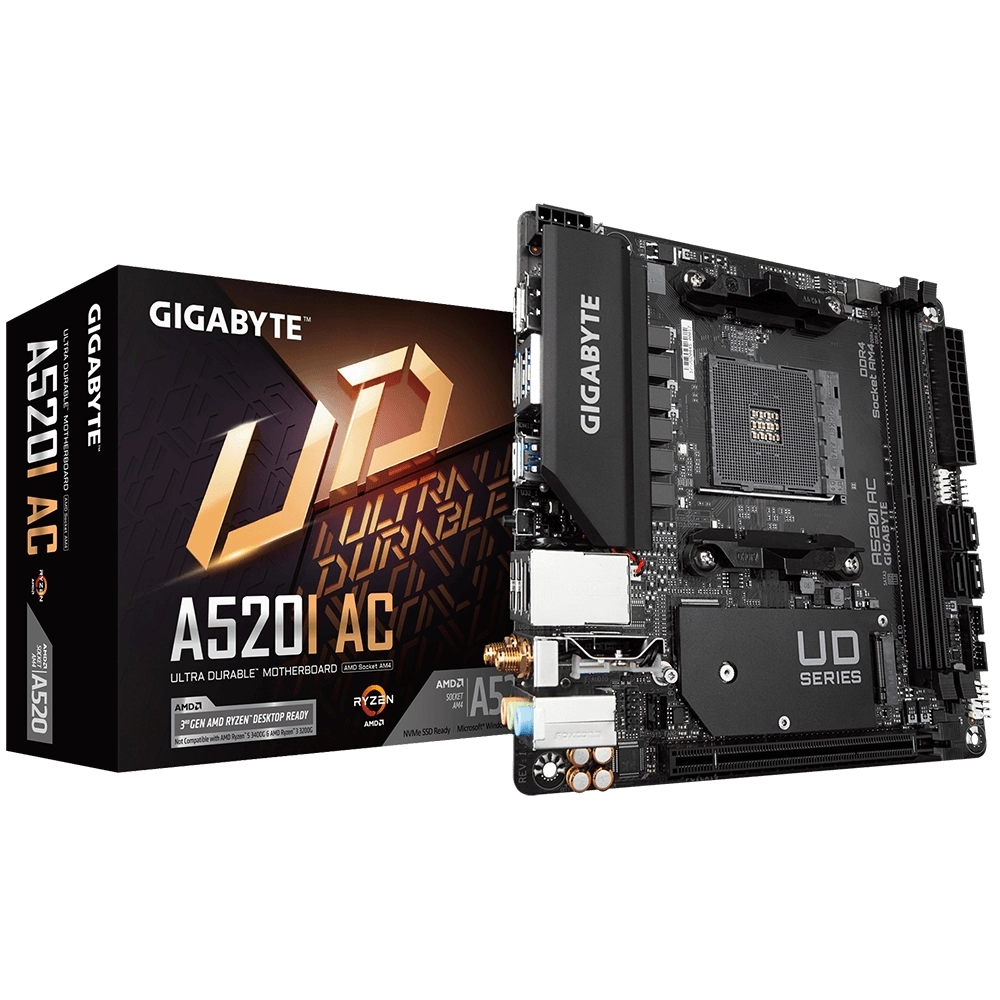 GIGABYTE A520I AC Motherboard - Supports