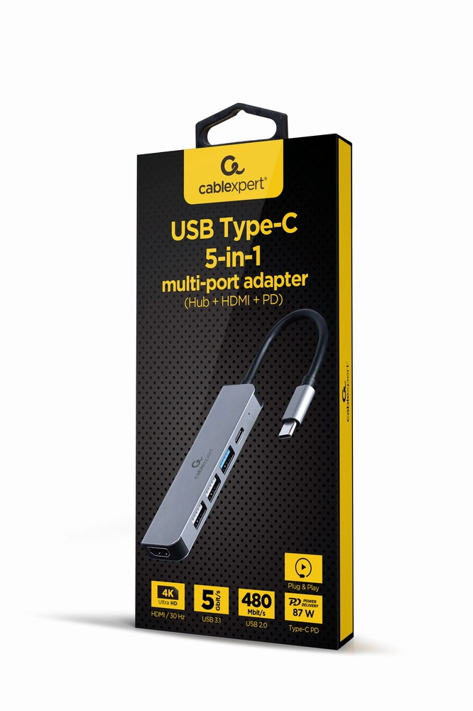 Gembird A-CM-COMBO5-03 laptop dock/port replicator Wired