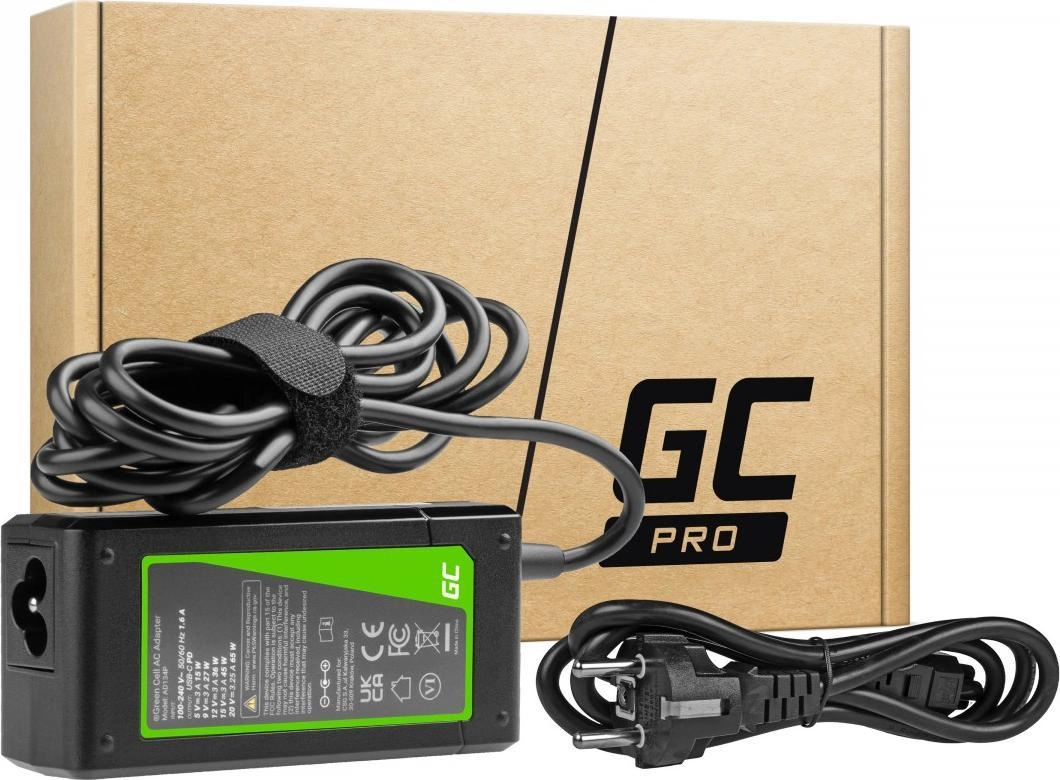 Green Cell USB-C 65W 5V-9V-12V-15V/3A 20V/3