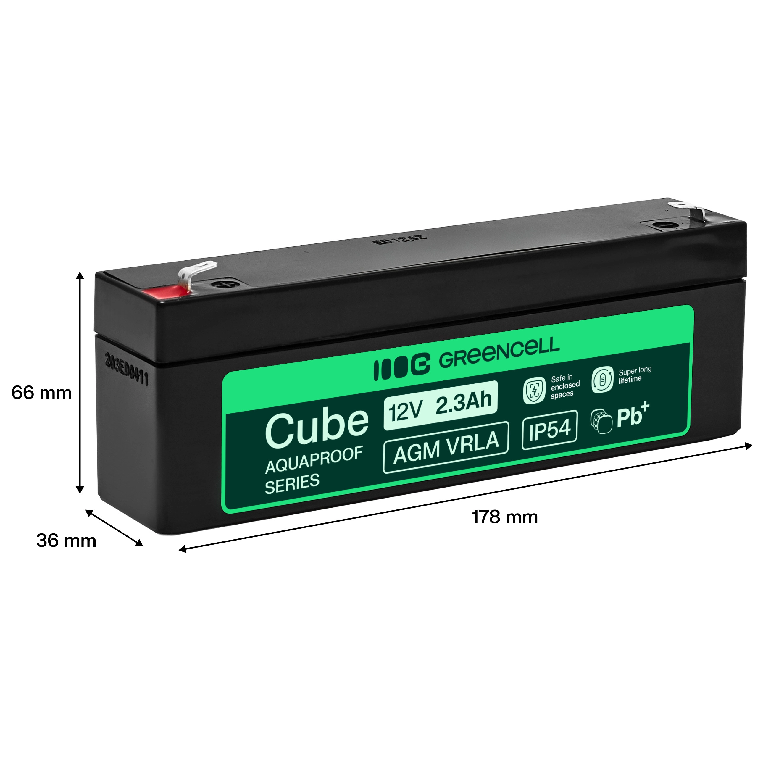Greencell AGM VRLA 12V 2.5Ah