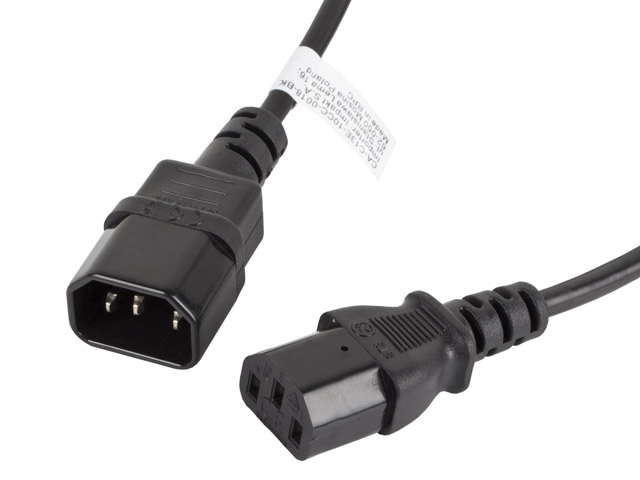 Lanberg CA-C13E-10CC-0018-BK power cable Black 1