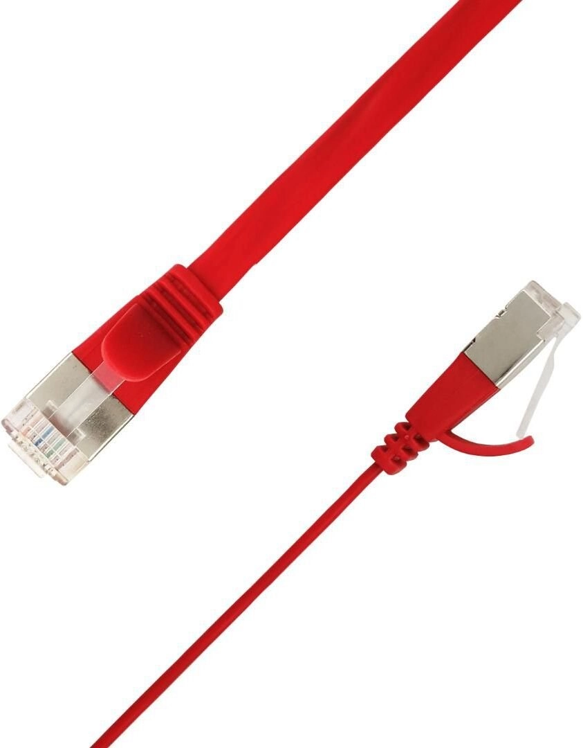 M-CAB Flat U/FTP Cat6A Red 1m
