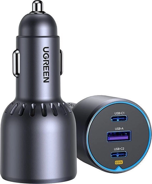 Ugreen 75W 3-Port Fast Car Charg