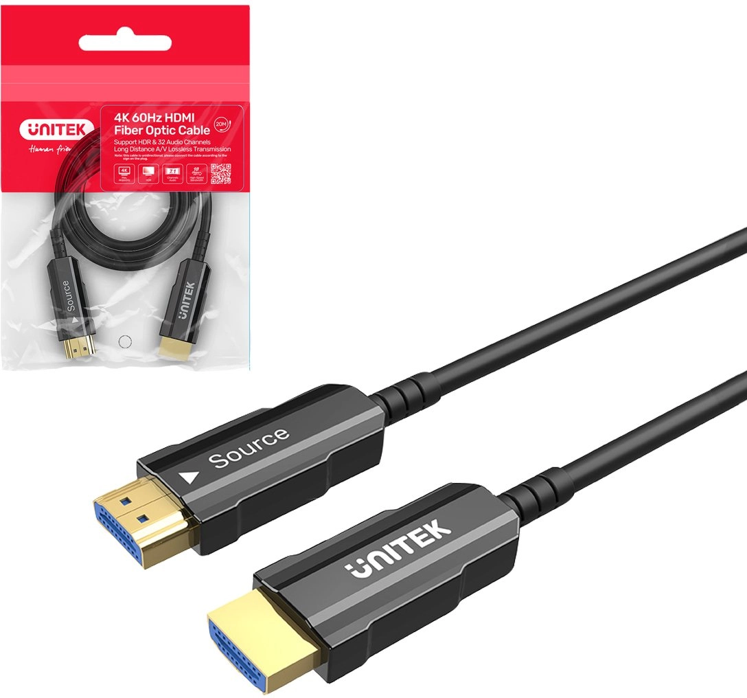 Unitek Kabel optyczny HDMI 2.0